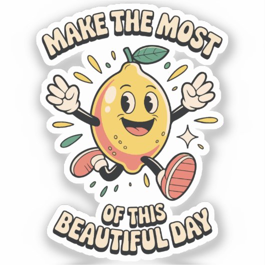 Make the Most – Lemon Vinyl Sticker (Vorderseite)