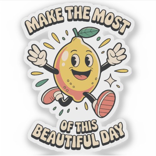 Make the Most – Lemon Vinyl Sticker (Vorderseite)