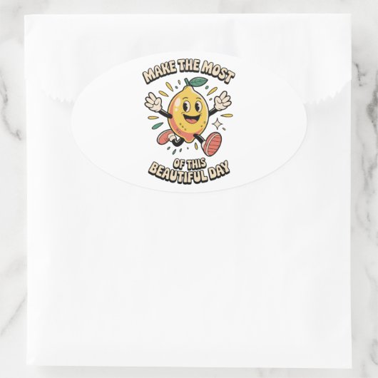 Make the Most – Lemon Vinyl Sticker (Tasche)