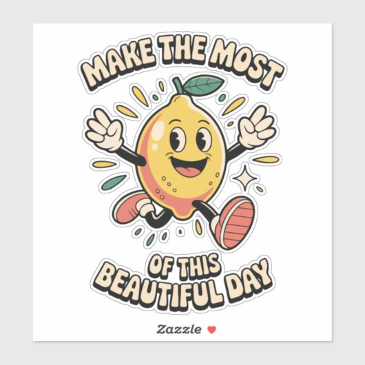 Make the Most – Lemon Vinyl Sticker (Blatt)