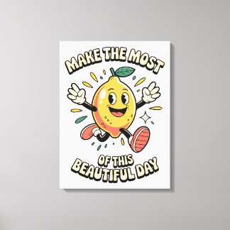 Make the Most – Zitronenposter-Kunst Leinwanddruck