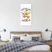 Make the Most – Zitronenposter-Kunst Leinwanddruck (Insitu (Schlafzimmer))