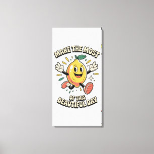 Make the Most – Zitronenposter-Kunst Leinwanddruck