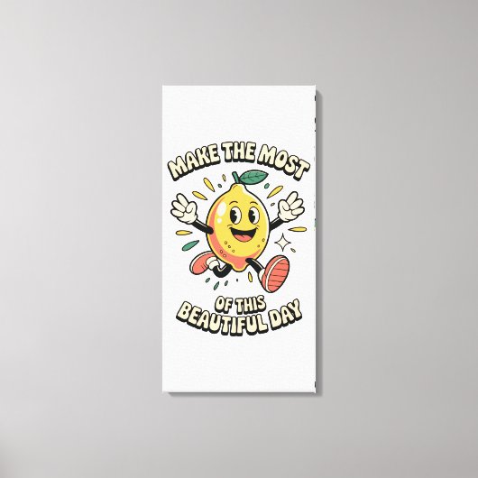 Make the Most – Zitronenposter-Kunst Leinwanddruck (Vorderseite)