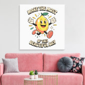 Make the Most – Zitronenposter-Kunst Leinwanddruck (Insitu (Wohnzimmer))