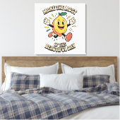 Make the Most – Zitronenposter-Kunst Leinwanddruck (Insitu (Schlafzimmer))