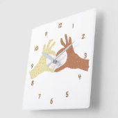 Make The World A Better Place Quadratische Wanduhr (Winkel)