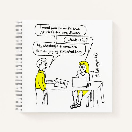 'Make this go viral for me' notebook Notizblock (Vorderseite)