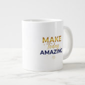 Make Today Amazing Gold Navy Sun Design Jumbo-Tasse (Vorderseite Rechts)