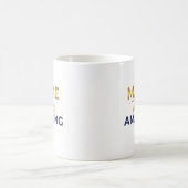 Make Today Amazing Gold Navy Sun Design Kaffeetasse (Mittel)