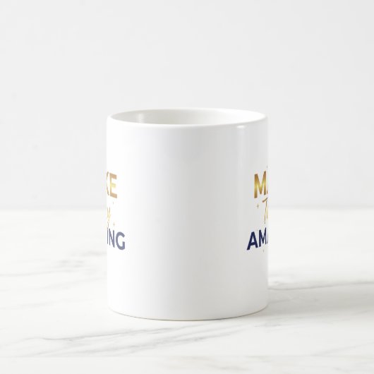 Make Today Amazing Gold Navy Sun Design Kaffeetasse (Mittel)