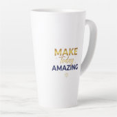 Make Today Amazing Gold Navy Sun Design Milchtasse (Rechte Ecke)