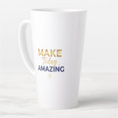 Make Today Amazing Gold Navy Sun Design Milchtasse (Linke Ecke)