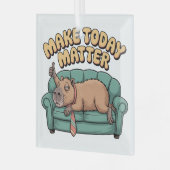 Make Today Matter Ornament Aus Glas (Vorderseite links)