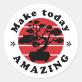"Make Today Phantastisch" Bonsai Tree Sticker (Vorderseite)