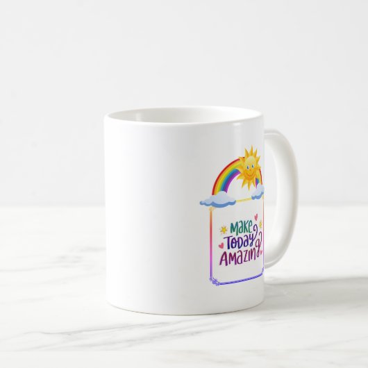 "Make Today Phantastisch" Personalisierter Glückst Kaffeetasse (VorderseiteRechts)