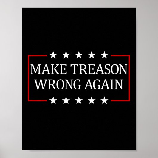 Make Treason Wrong Again Poster (Vorne)