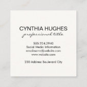 Make Up and Hair Stylist | Leder Quadratische Visitenkarte (Rückseite)