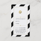 Make-up Artist Business Card - Chic Strips Terminkarte (Rückseite)