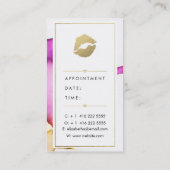 Make up Artist Business Card - Chic Watercolor Terminkarte (Rückseite)