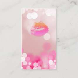 Make up Artist Business Card Pink Lippen & Lights Visitenkarte