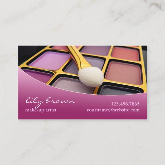 Make-up Artist Business Card Visitenkarte (Vorderseite)
