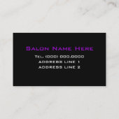 Make-up Artist Business Cards Lila Polka Dots Visitenkarte (Rückseite)