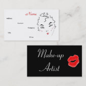 Make-up Artist Classic Lips I Business Card Visitenkarte (Vorne/Hinten)