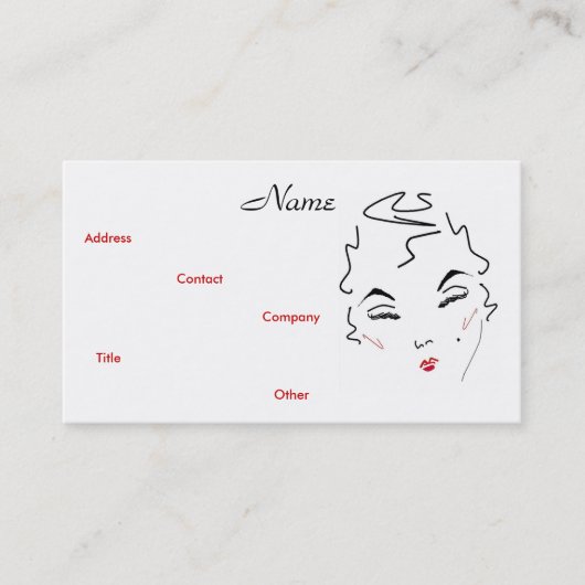 Make-up Artist Classic Lips II Visitenkarte (Vorderseite)