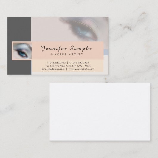 Make up Artist Cosmetologist Silk Finish Luxe Visitenkarte (Vorne/Hinten)