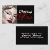 Make-up Artist Cosmetology Salon Business Card Visitenkarte (Vorne/Hinten)