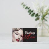 Make-up Artist Cosmetology Salon Business Card Visitenkarte (Stehend Vorderseite)