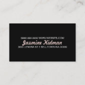 Make-up Artist Cosmetology Salon Business Card Visitenkarte (Rückseite)