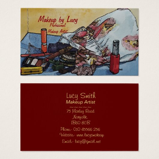 Make-up Artist Design Retro Make-up Tasche Kosmeti (Vorne & Hinten)