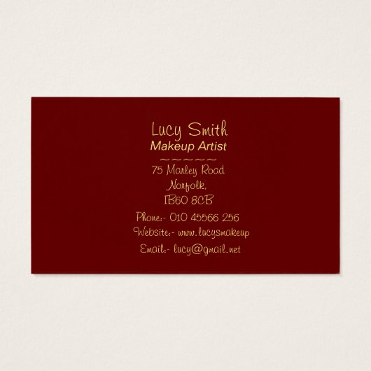 Make-up Artist Design Retro Make-up Tasche Kosmeti (Rückseite)