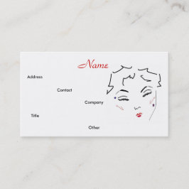 Make-up Artist Diva Business Card Visitenkarte