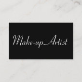 Make-up Artist Diva I Business Card Visitenkarte (Rückseite)