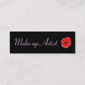 Make-up Artist Diva Lips IV Mini Visitenkarte (Rückseite)