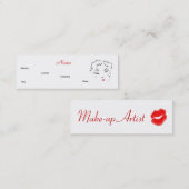 Make-up Artist Diva Lips Mini Visitenkarte (Vorne/Hinten)