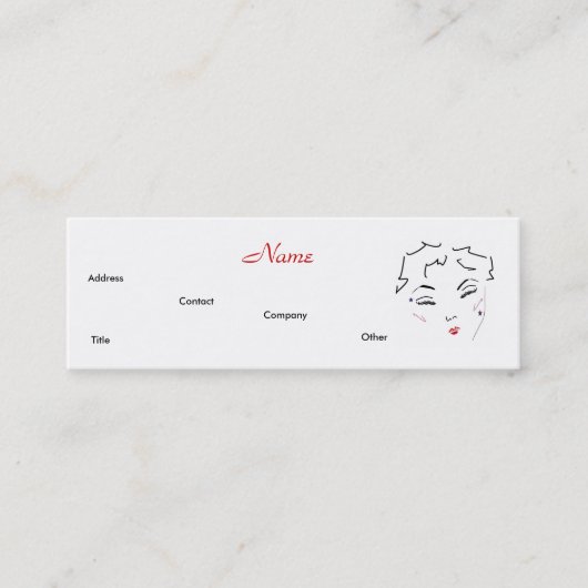 Make-up Artist Diva Lips Mini Visitenkarte (Vorderseite)