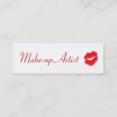 Make-up Artist Diva Lips Mini Visitenkarte (Rückseite)