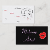 Make-up Artist Diva Lips V Visitenkarte (Vorne/Hinten)