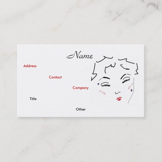 Make-up Artist Diva Lips V Visitenkarte (Vorderseite)