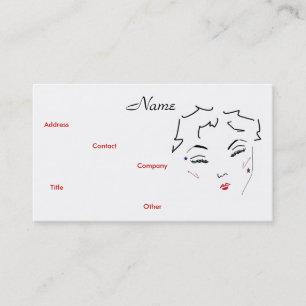 Make-up Artist Diva V Business Card Visitenkarte