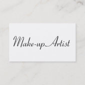 Make-up Artist Diva VI Business Card Visitenkarte (Rückseite)