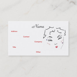 Make-up Artist Diva VI Business Card Visitenkarte