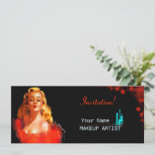 Make-up Artist - Einladung (Stehend Vorderseite)
