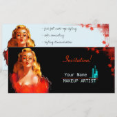 Make-up Artist - Einladung (Vorne/Hinten)