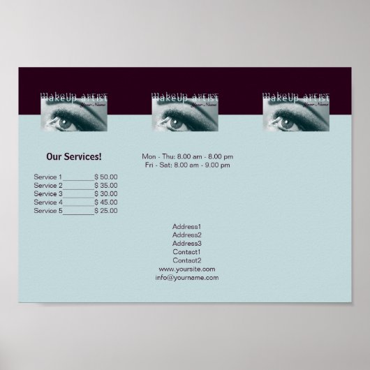 Make-Up Artist - Flyer, Poster (Vorne)