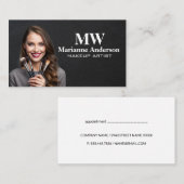 Make up Artist Holding Brushs Terminkarte (Vorne/Hinten)